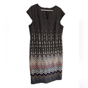 Colorful office sheath dress